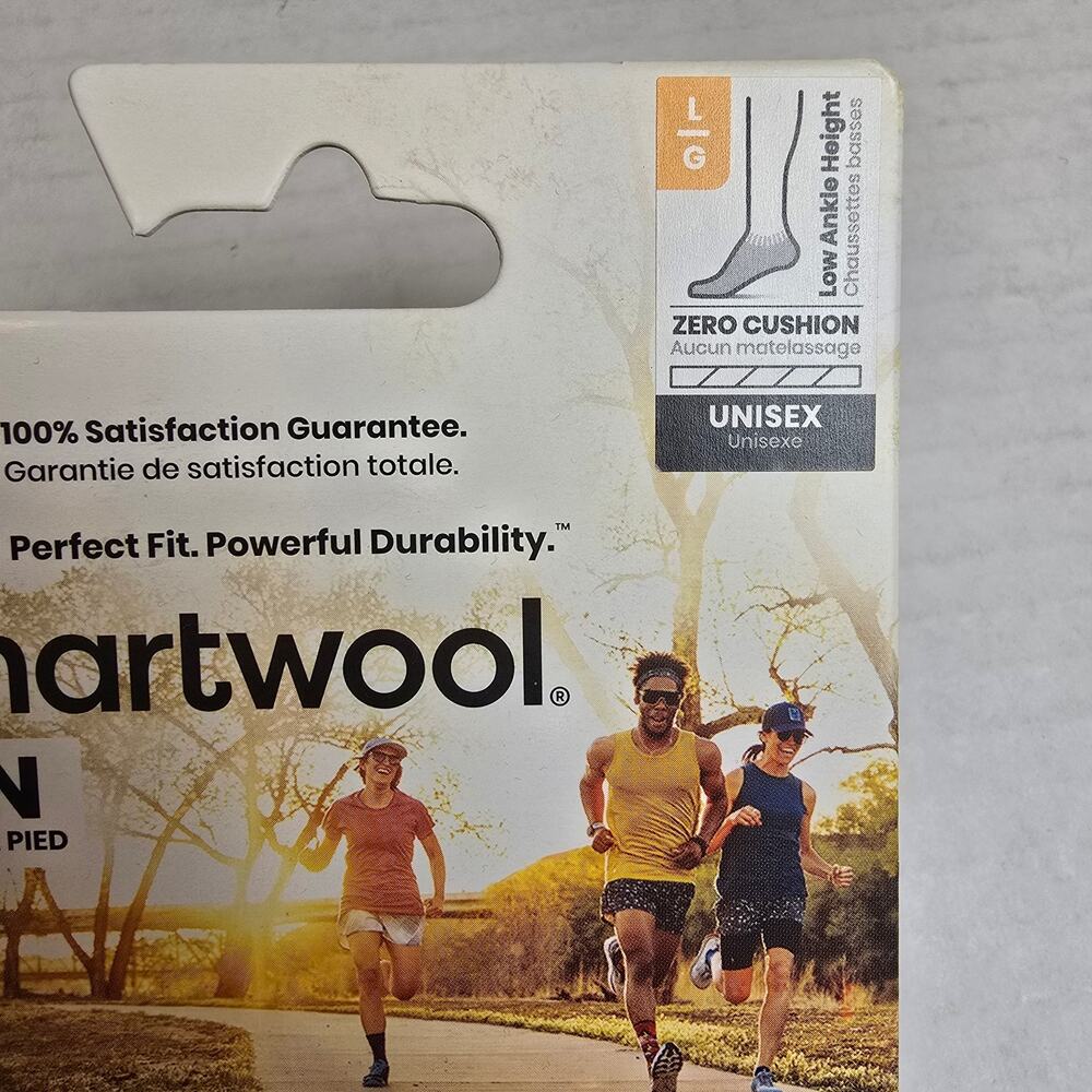 Smartwool Run Zero Cushion Socks Size L - Mens 9-11.5/Womens 10-12.5 - Picture 3 of 5